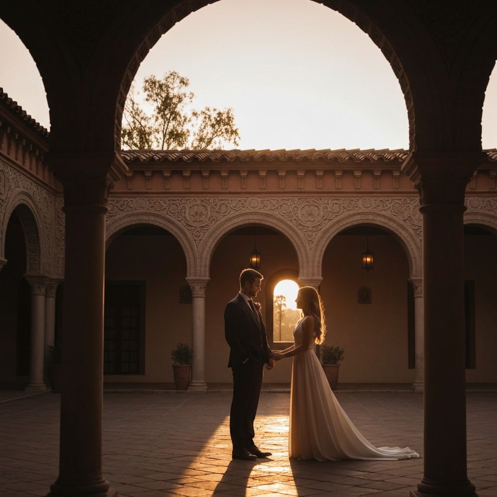 Romantic couple moment